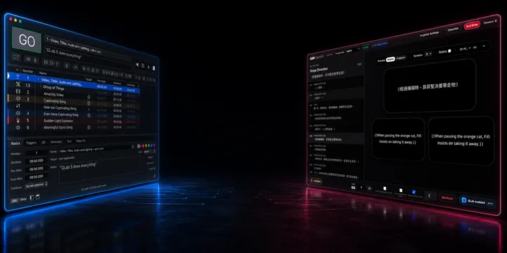 字幕用Timeline Groupsを一括生成したQLab cue list
